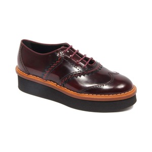 TOD'S トッズ レディース レースアップシューズ レザー レッド