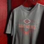 Harley-Davidson Tシャツ　フェードグレー　ドラゴン　L