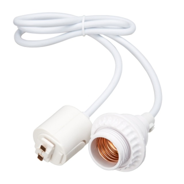 YAZAWA(ヤザワ）ライティングダクトレール用ソケット&コード ホワイト　ICL4WH