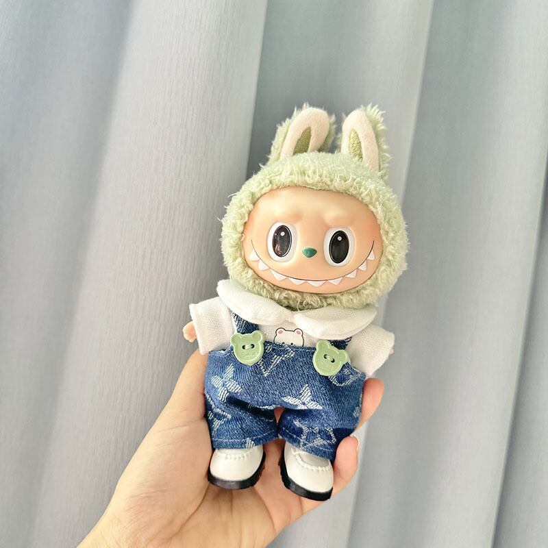 Labubu 1-3代用 おしゃれ トップス+デニムサロペット+シューズ ラブブ