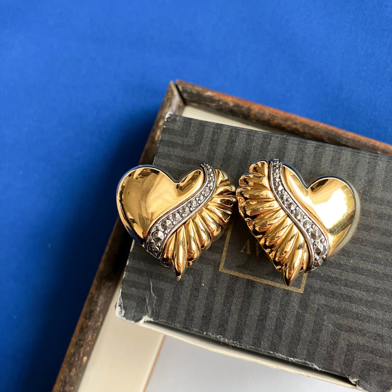 AVON” Sparkle Heart earring[e-1875] ヴィンテージイヤリング LEO VINTAGE レオヴィンテージ
