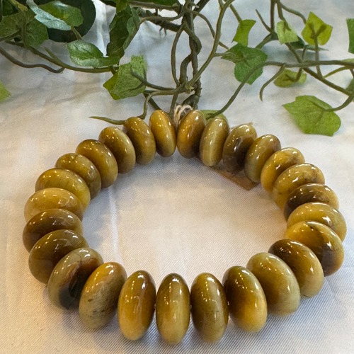 ホワイトタイガーアイオーバルバングル