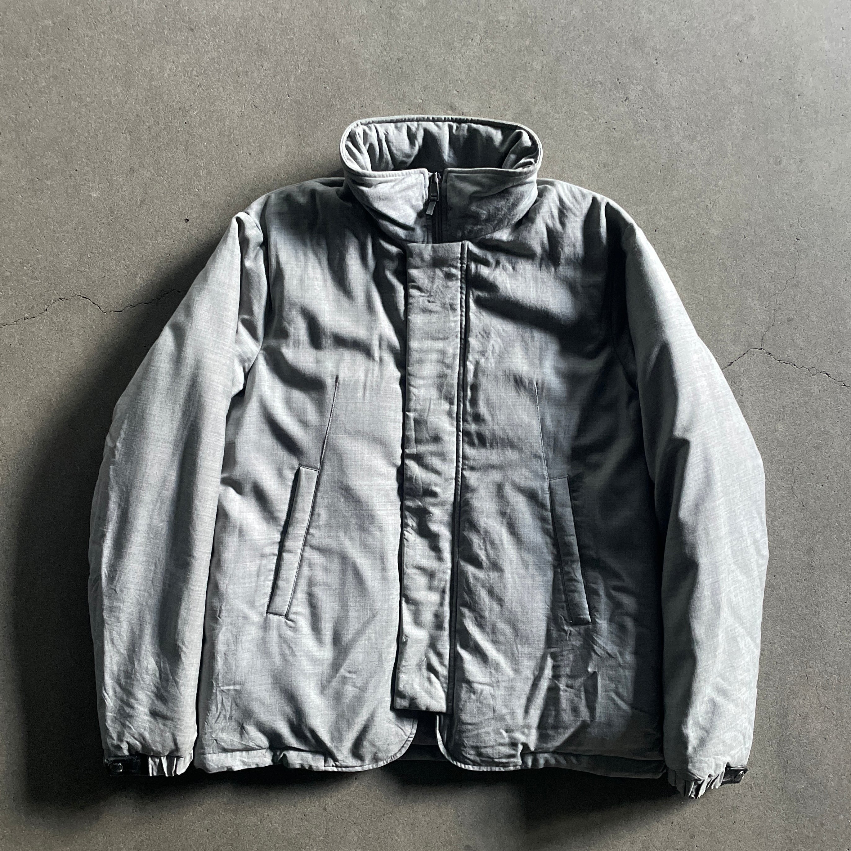 2000s prada fur docking nylon blouson 48