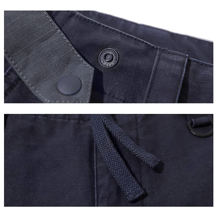 ★COLOR BLOCK MULTI-POCKET STRAIGHT PANTS　　　A0721