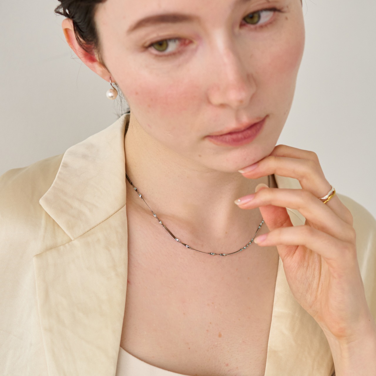 9/18(金)21時新作発売*stainless ribbon necklace