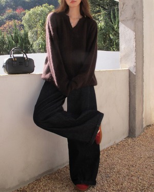 Vネックオーバーサイズ ニット A0774