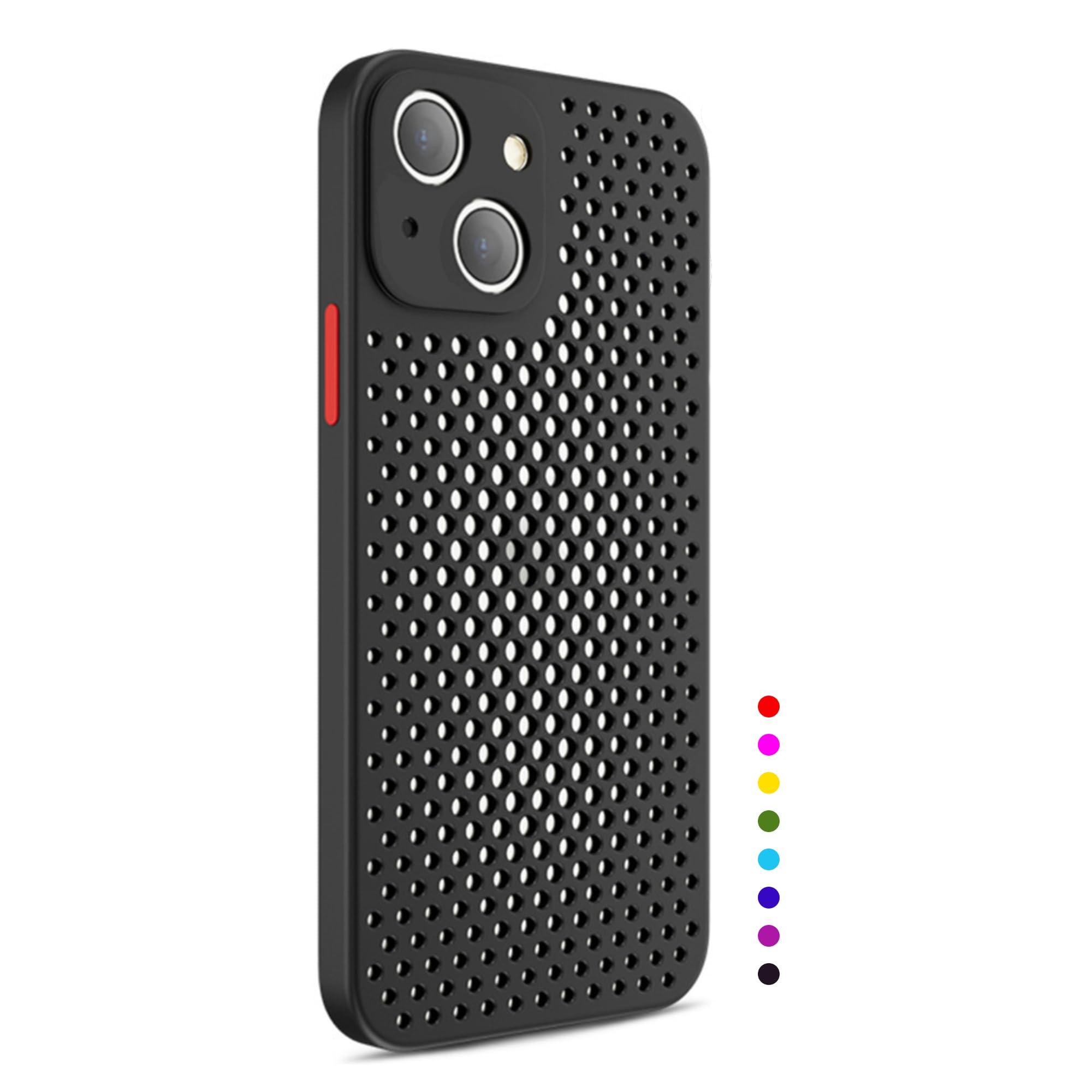 【Pinscher(ピンシャー)】 iPhone15用 6.1インチ メッシュ ケース 放熱 冷却 アイフォン15用 ケース スマホケース カバー バンパー TPU Qi充電 耐衝撃 防衝撃 擦り傷防止 滑り止め 軽量 薄型 pc002-15-b