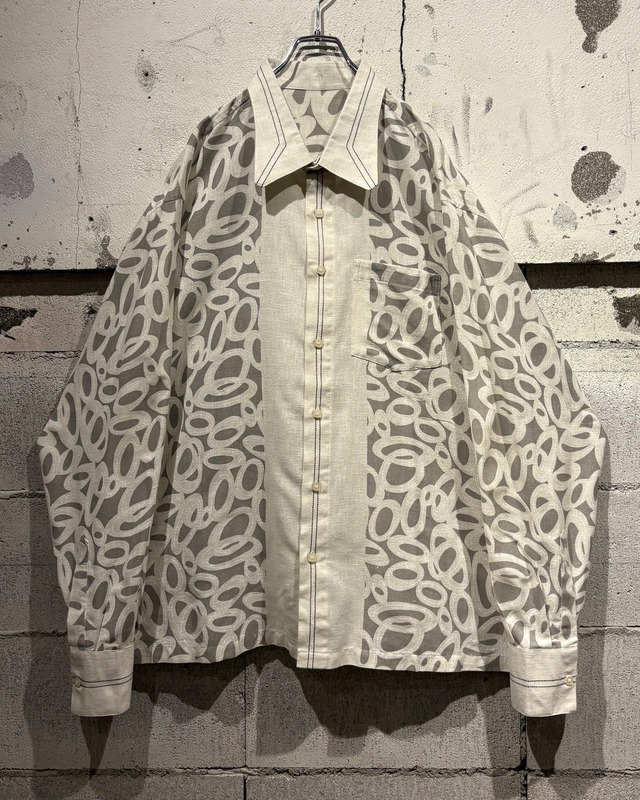 【Caka otto】Artistic Design Vintage L/S Linen Shirt