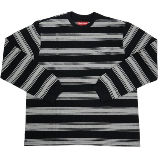 Size【L】 SUPREME シュプリーム 25FW Stripe Pocket L/S Top Black