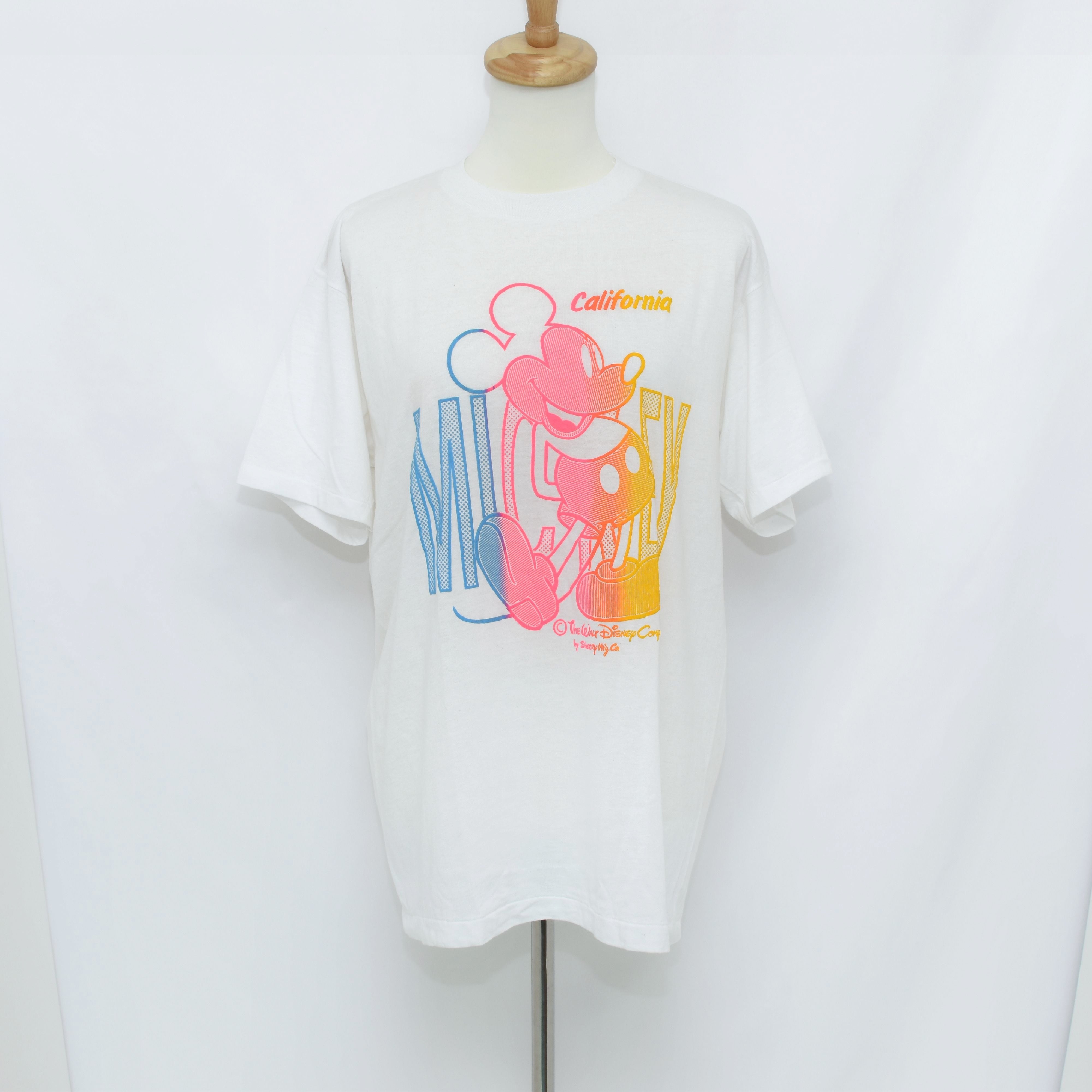 Vintage sherryタグ USA製 ミッキー 発泡プリント Tシャツ ビンテージ