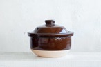 simple土鍋　三合　 飴色