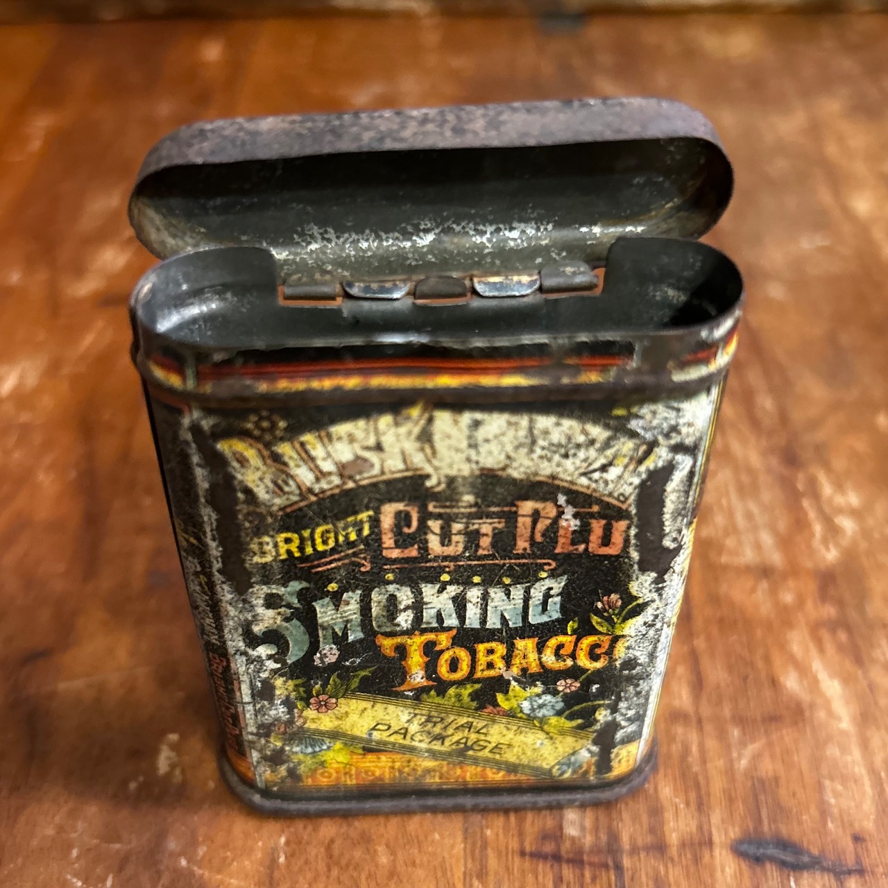 Early 1900s BUCKINGHAM BRIGHT CUT PLUG TRIAL PACKAGE アンティーク タバコ Tin 缶