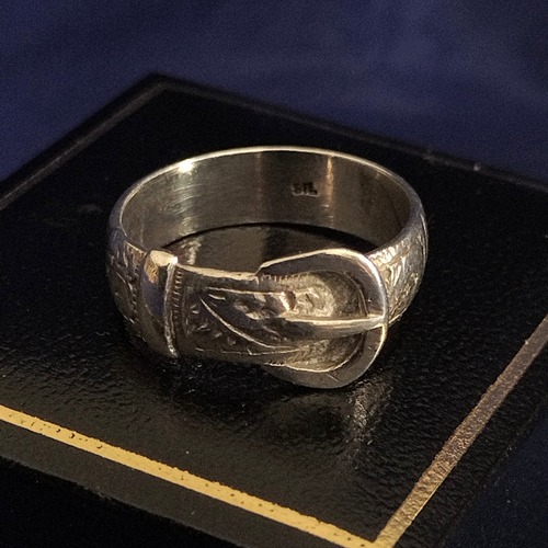 Vintage Silver Buckle Ring