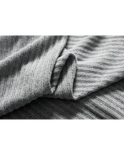 リブニットヘンリーネック長袖Tシャツ　S0668