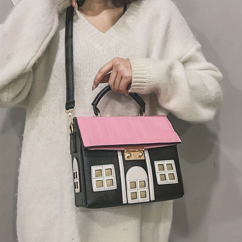 お家型ハンドバッグ クロスボディバッグ かわいい カートゥーンコイン
