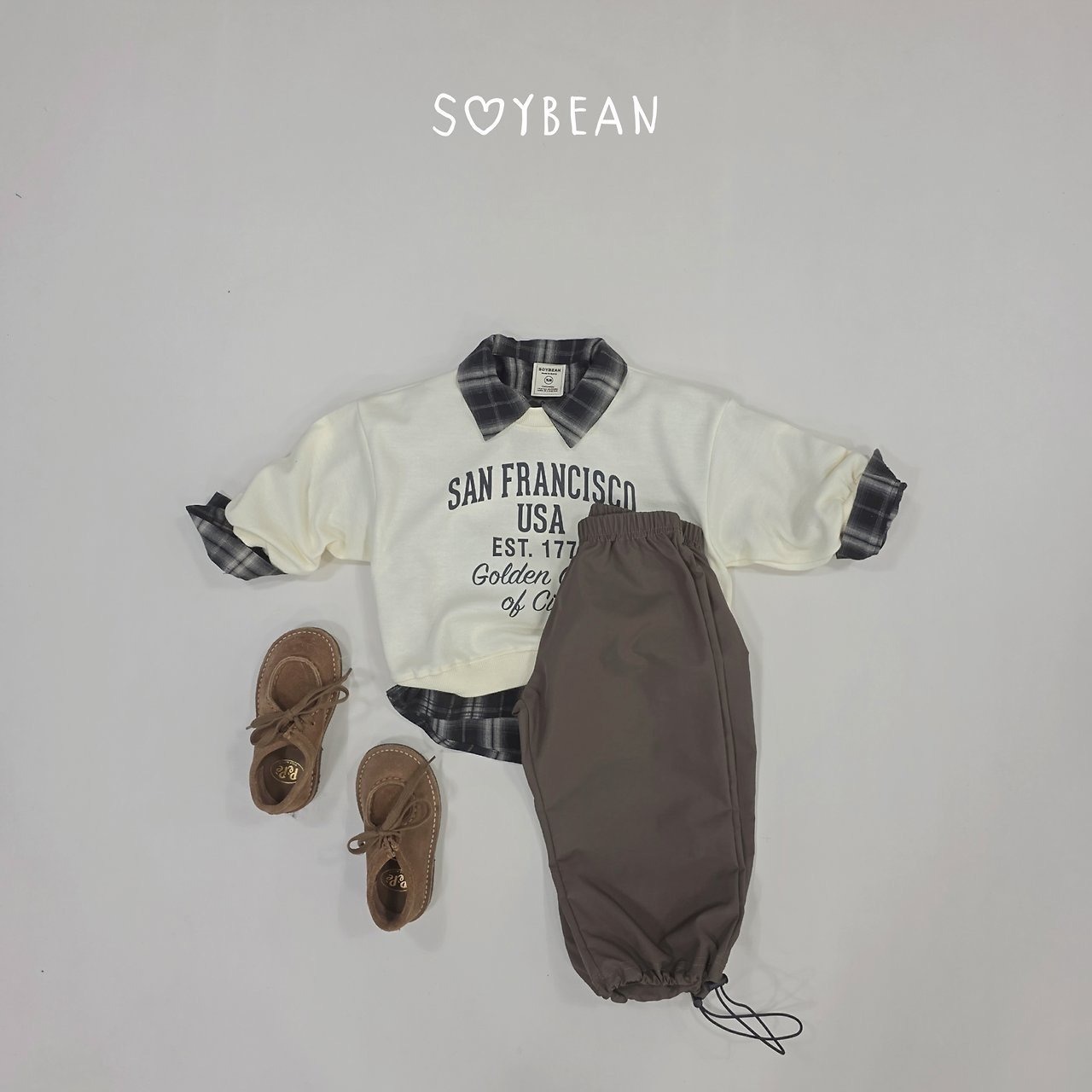 韓国子供服 / 26Autumn / soybean / サンフランシスコ スウェット/ キッズ服 / ジュニア服 / 秋服 *XS~JM*