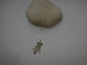 〈vintage silver925〉deco fringe necklace