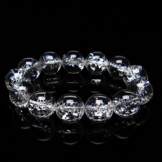 アイリスクォーツ 水晶 ブレスレット 18mm 一点物 おまかせ便 111-20241