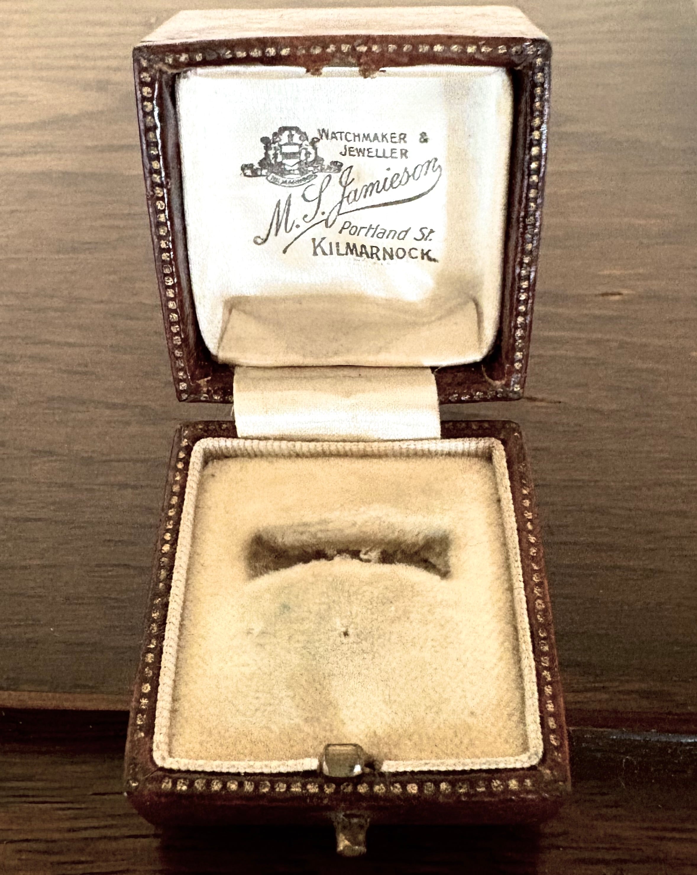 英国アンティーク ジュエリーボックス M. Jamieson of Kilmarnock