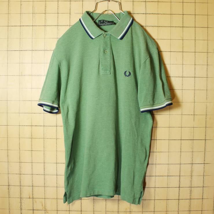 イタリア製 FRED PERRY フレッドペリー 半袖 ポロシャツ グリーン