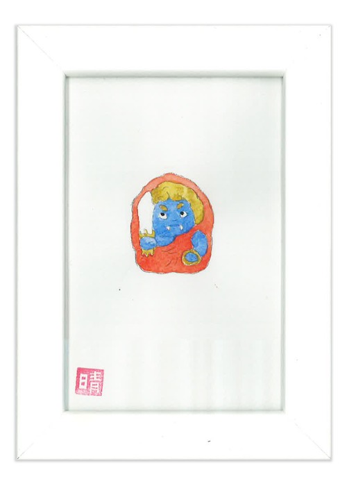 太田垣晴子 ミニ原画 等々力不動尊の不動おみくじ