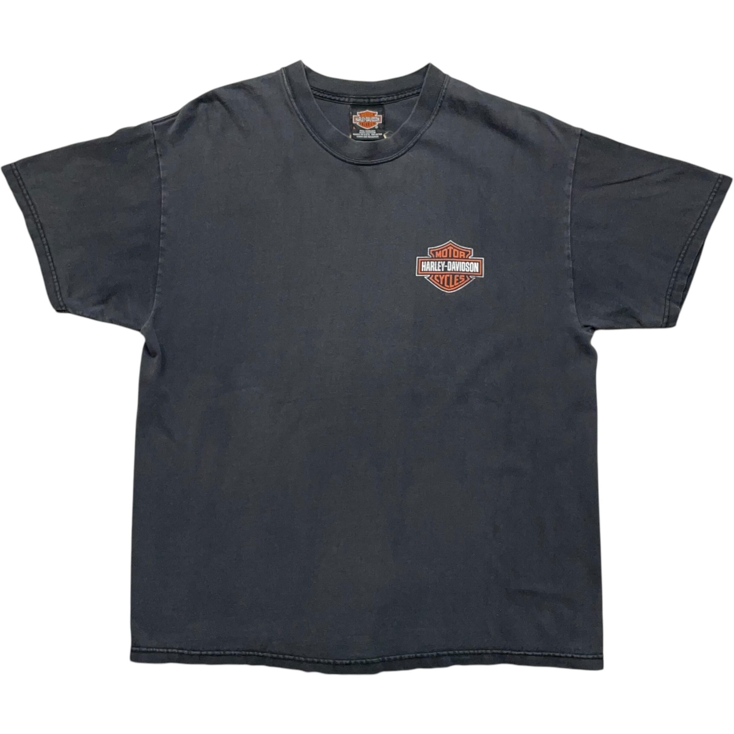 《L》Harley-Davidson ハーレーダビッドソン Tシャツ 両面プリント ブラック USA製 90年代 vintage no.6870