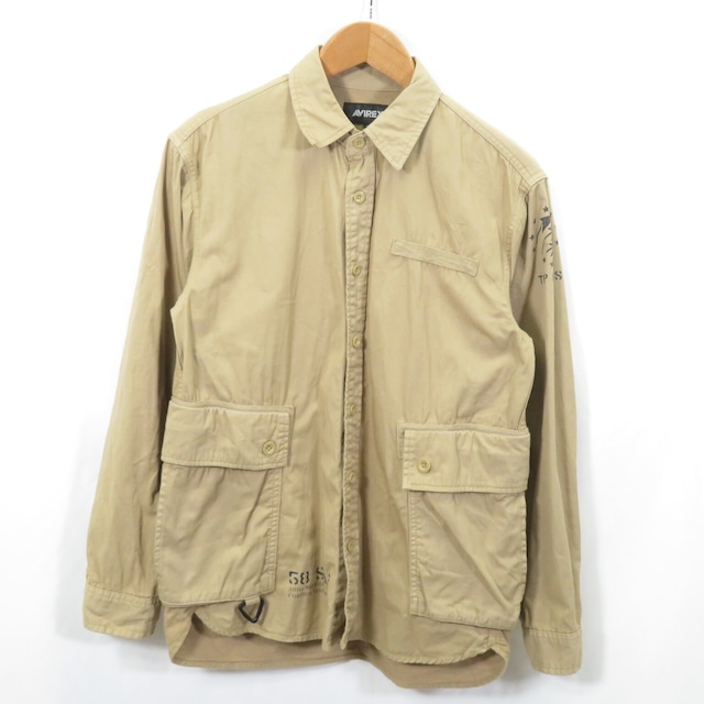 AVIREX ユーズドウォッシュ　カーゴシャツ sizeM/アヴィレックス 0103