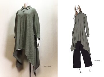 1点もの・デザイン画付き】レトロ柄フレアスカート（KOJI TOYODA 