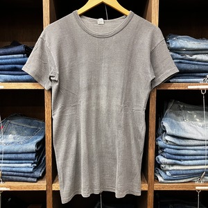 ①1970'S RUSSELL BLACK SOLID POCKET T-SHIRT