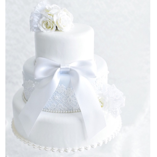wedding lace ribbon (ice blue × gray)