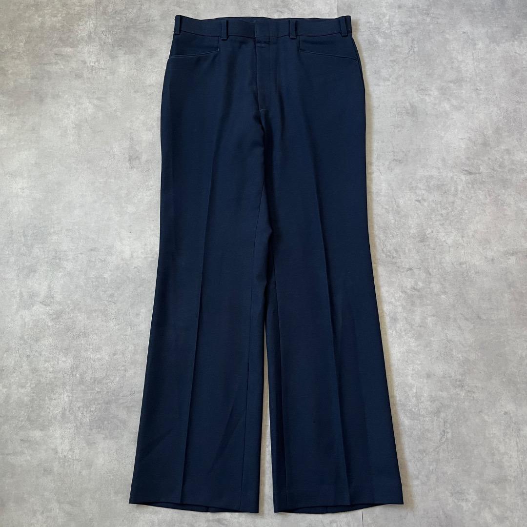 リーバイス アクションスラックス W35 80s USA製 紺 古着 17800