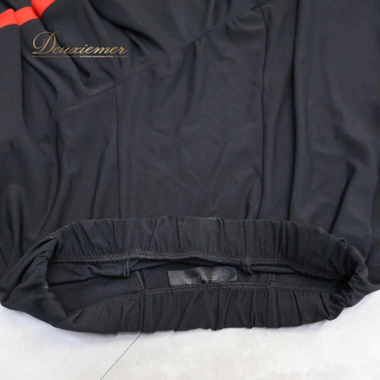 フラメンコ 衣装 ファルダ スカート ブラック系 プリマブティック 黒 赤 ボランテ 無地 シンプル ダンス衣装 ステージ 練習 レッスン prima boutique 上品 かわいい フリル レッド系