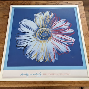 Andy Warhol DAISY, C.1982 (BLUE ON BLUE) W950mm H1050mm　送料込