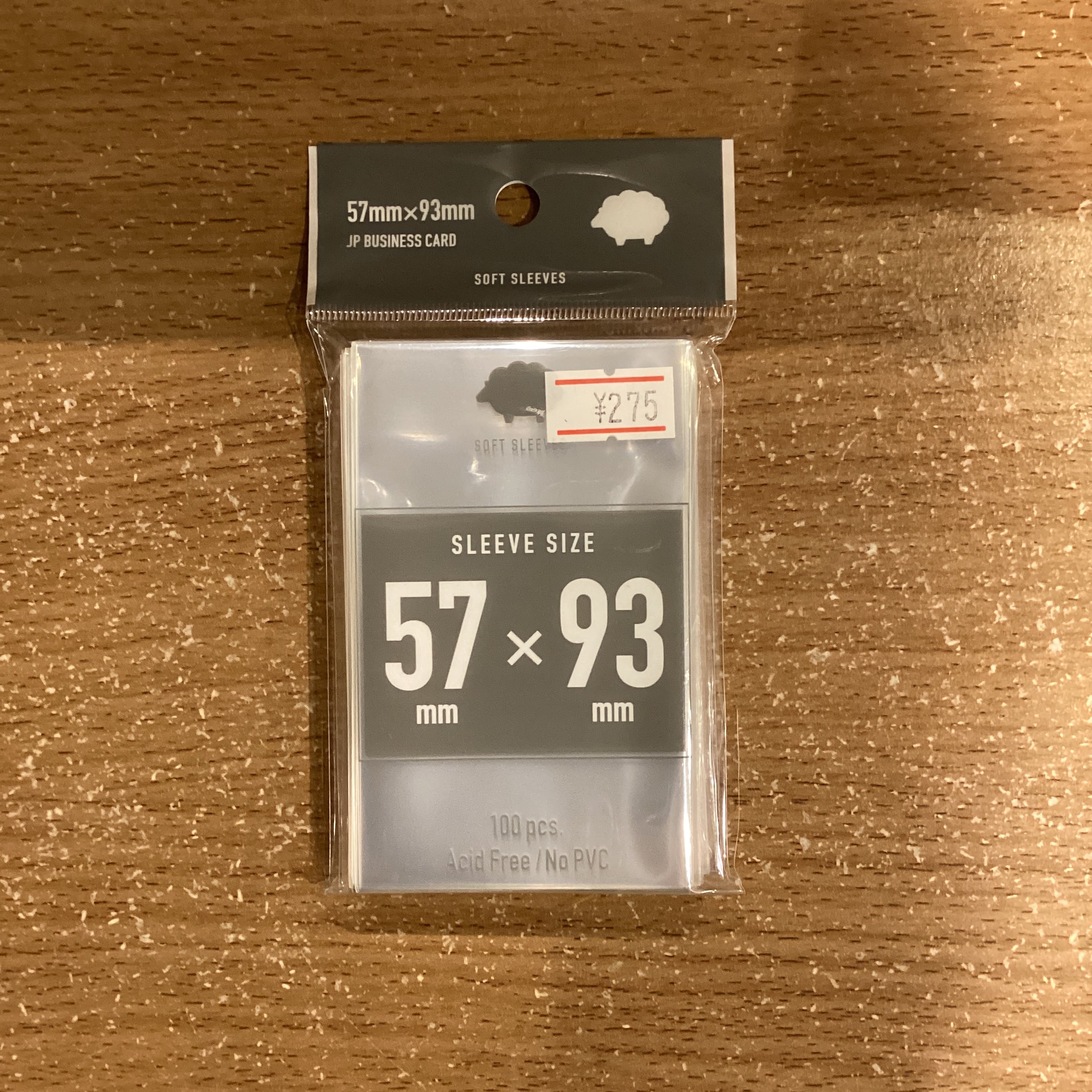 名刺サイズ カードスリーブ ソフト 57mm×93mm 100枚