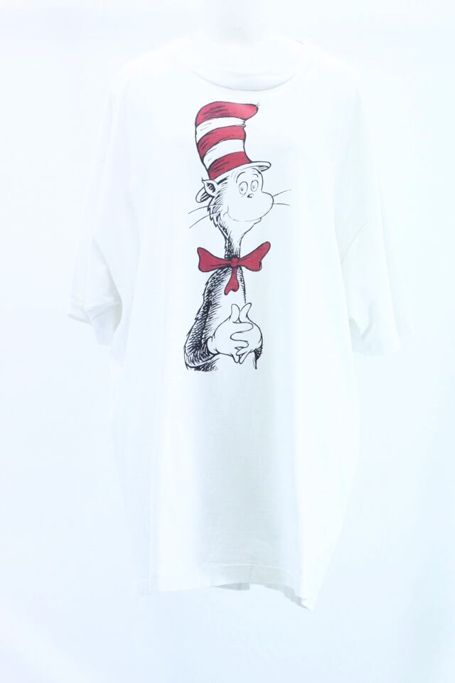 ~90's Dr.Seuss cat in the hat print tee