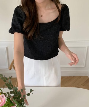 《即納商品》favorite blouse (ivory / black)