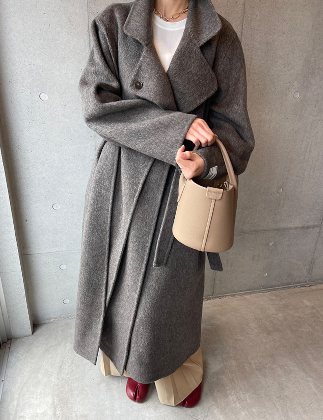 【25aw】Hand-made Muffler Wool Coat_3colors