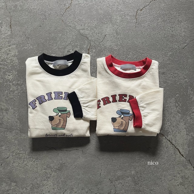 BEAR リンガーTシャツ(90-130サイズ)
