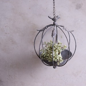 mondimanche 植木鉢　オワゾーゲージハングDGY  UF 612｜シャビーシック　吊り下げブリキ　吊り下げ用　高低差をつけてオシャレに飾れる