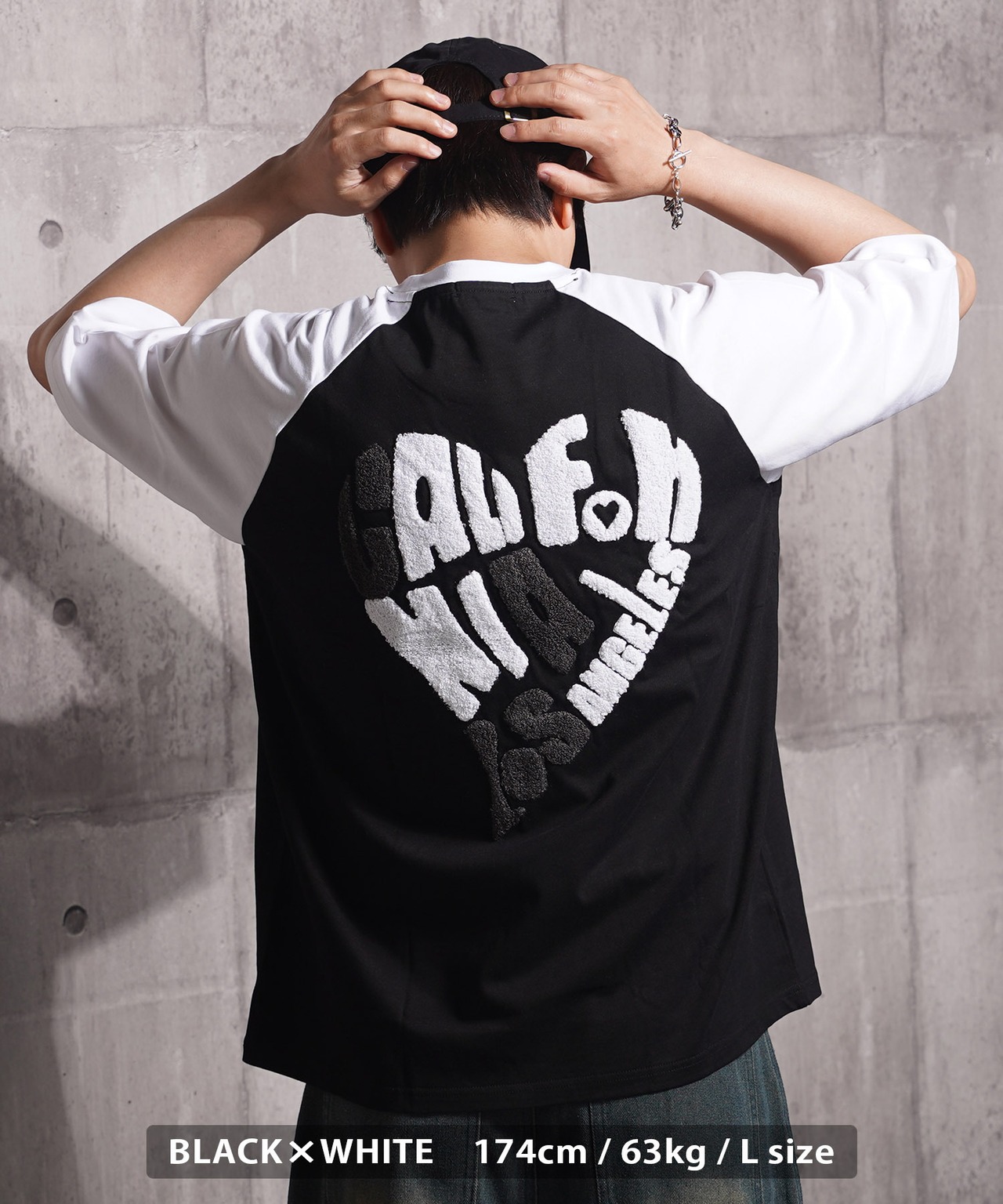 ◆ハート サガラ刺繍 ラグランTシャツ◆ng-45215