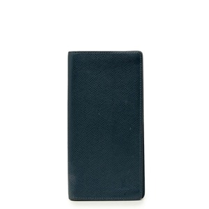 ルイ ヴィトン タイガ ポルトフォイユ ブラザ 二つ折り 長財布 M30502 ブルーマリーヌ ネイビー レザー メンズ LOUIS VUITTON 中古