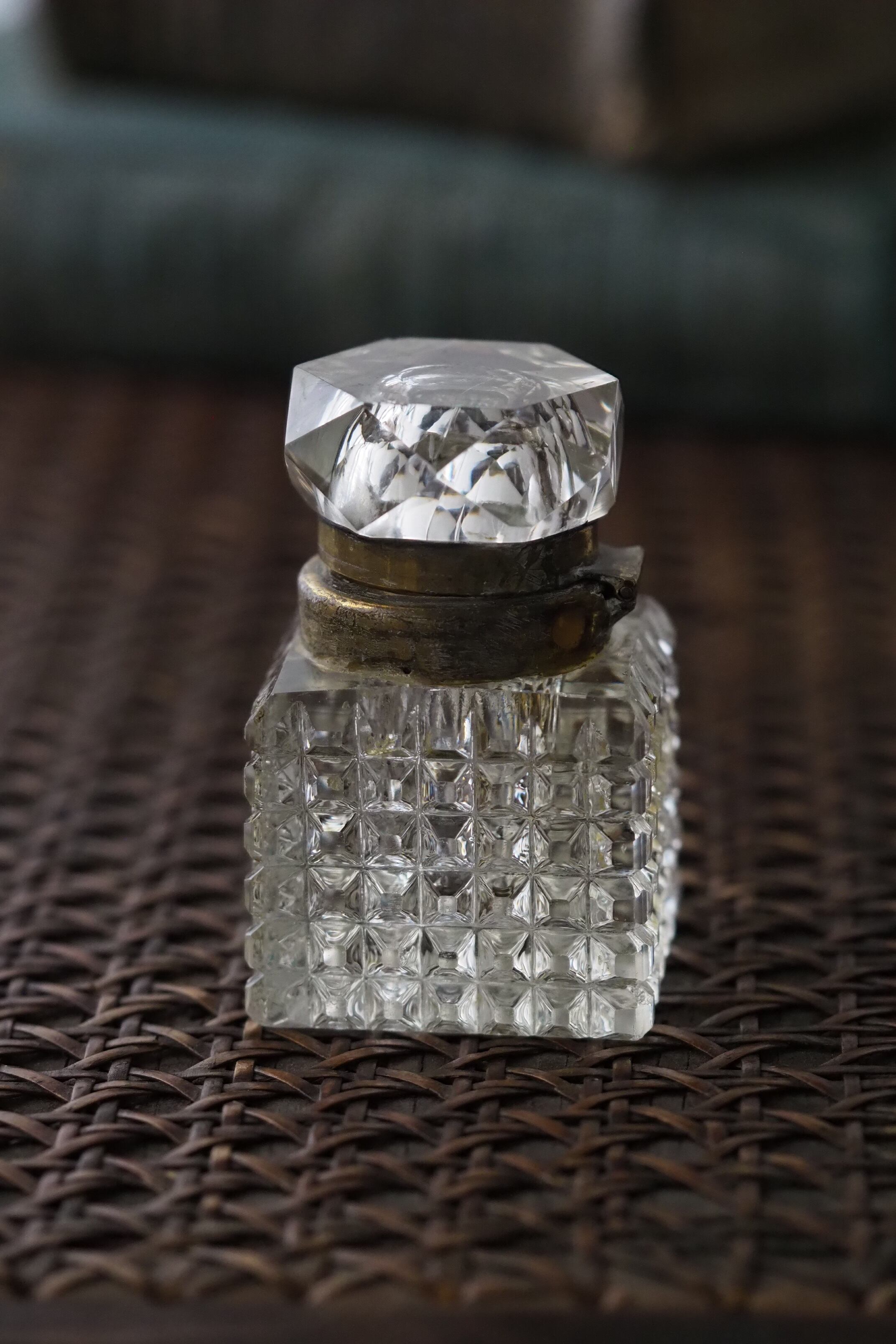 カットガラスインクボトル-antique glass ink bottle | アンティーク