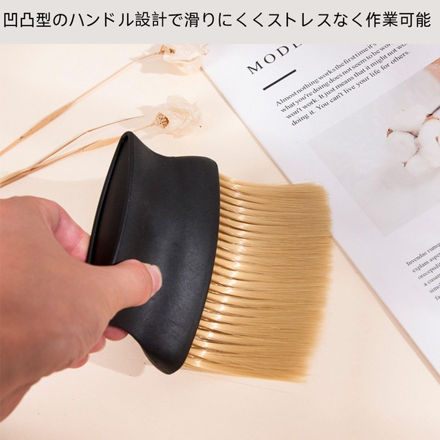 ユアクト 毛払い ヘアカットブラシ ネックダスター 理容室 ヘアカット用 散髪 長い木製ハンドルヘアブラシ 理髪ブラシ ポータブルブロークンヘアスイープブラシ