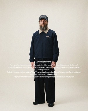 Navy) Brook Zip Blouson