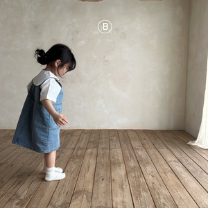 【Bella bambina】ポケットジャンパースカート デニム 90~100cm 24022