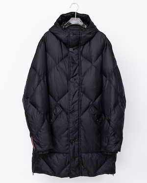 "PRADA" design nylon shell hoodie down coat Made In ITALY