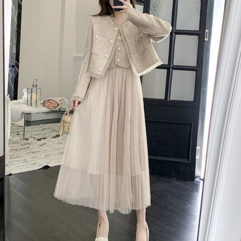 Harrods 入学式フォーマルスーツ つが 半袖ワンピース M.L タグ付き新品 