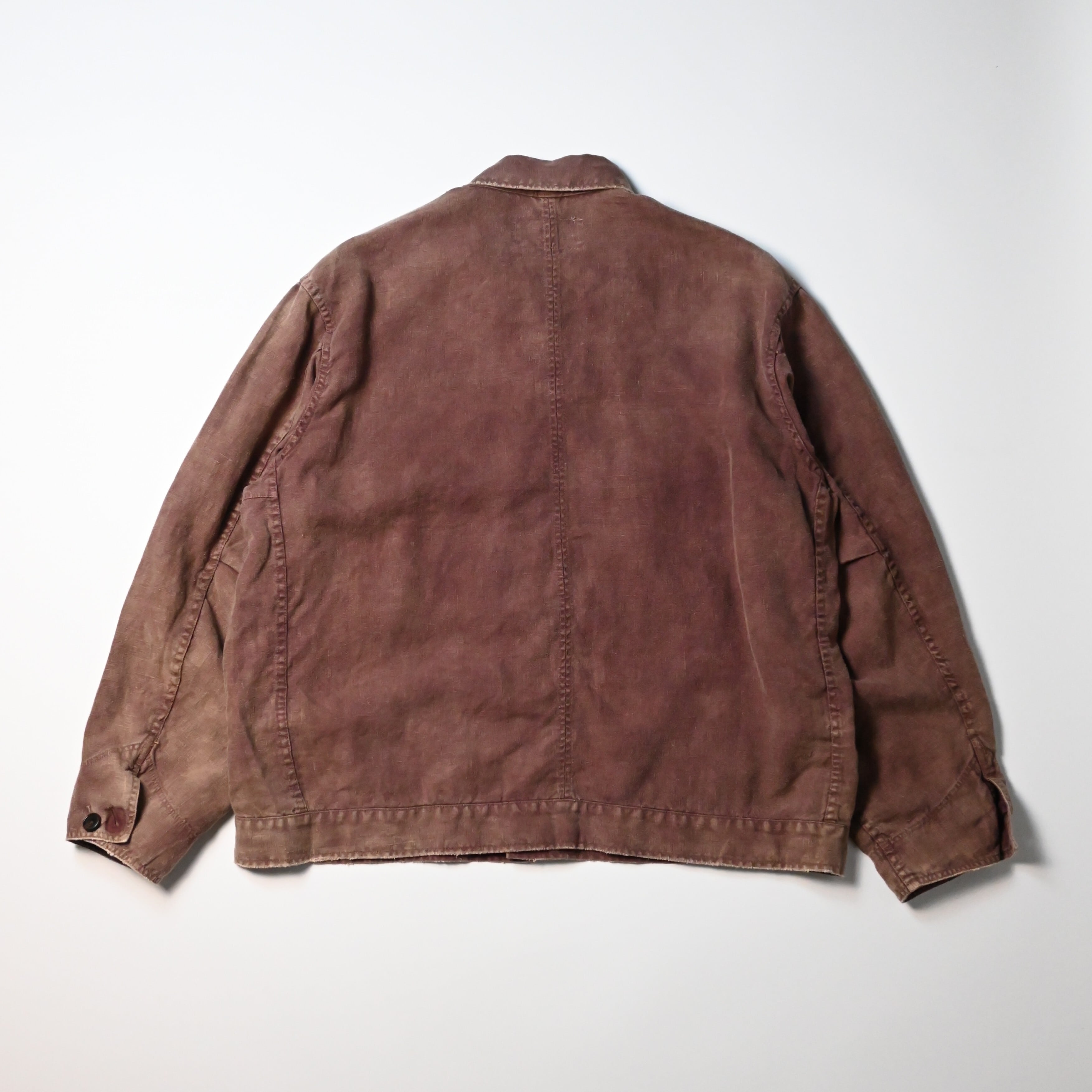 ANACHRONORM / FADED SULFUR DYED LINEN UTILITY JACKET | GANKO