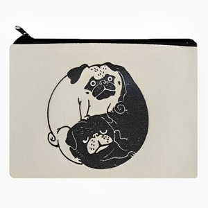 Canvas pouch  -yin yang pug-　　pp33