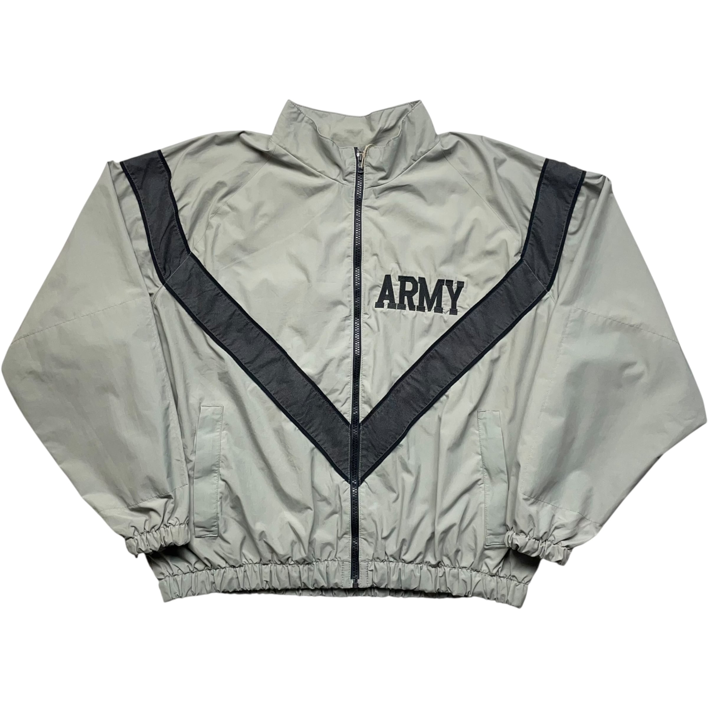 《L SHORT》 U.S.ARMY アメリカ陸軍 トレーニングジャケット ナイロンジャケット ミリタリー グレー no.9244